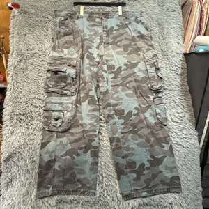 Boulder Creek Camouflage Cargo Hose Herren Größe 44 38 100% Baumwolle Blau Blk Grau Jagd - Bild 1 von 7