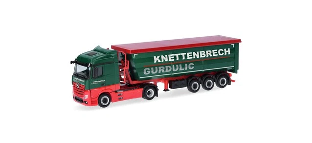 Herpa 318518 - 1/87 MB Actros Streamspace Stahlmulden-Sz Knettenbrech & Gurdulic