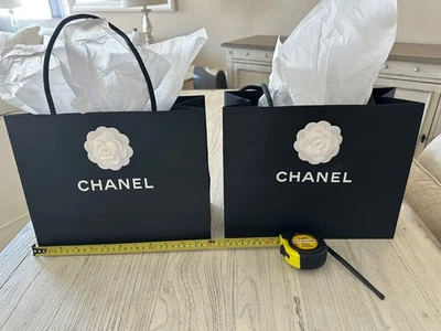 TWO NEW Chanel Gift Bags with Chanel Flower  Shopping bag TWO FOR ONE - Image 1 of 3