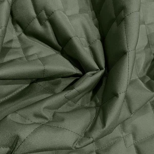 Olive 7oz QUILTED FABRIC Waterproof Outdoor Material Dress Clothing Upholstery - Picture 1 of 5