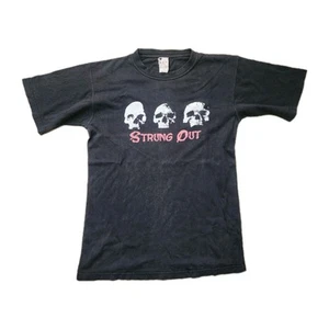 Vintage Strung Out Medium T-Shirt Black Band Skull USA Hardcore Metal SEE SIZING - Picture 1 of 9