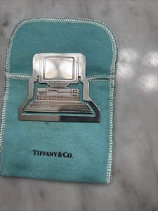 TIFFANY & CO. STERLING SILVER COMPUTER BOOKMARK No Monogram Unused. With Pouch! - Bild 1 von 5
