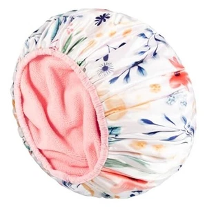 Terry Lined Reusable Large Shower Cap for Women, 3 Layer Waterproof Hair 3l-02 - Picture 1 of 8