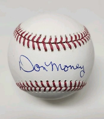Don Money Firmado Auto Rawlings Oficial Grandes Ligas Béisbol BREWERS B1 Foto 1 de 3