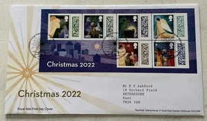 GB QEII 2022 Weihnachten Kleinbogen RM FDC Bethlehem Llandeilo SHS - Bild 1 von 4