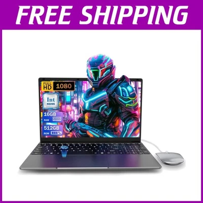 Portable Celeron Laptop PC 16GB RAM 512GB SSD 15.6 inch FHD - Image 1 of 4