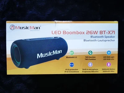 MusicMan LED Boombox BT-X71 26W, Neu und Ovp - Bild 1 von 4
