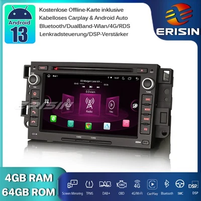 64GB Android 13 DAB+ Autoradio Für Chevrolet Aveo Captiva Epica GPS CarPlay Wifi - Bild 1 von 4