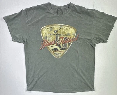 Chicago Blues Festival 2018 T-Shirt Men’s 2XL Gray Millennium Park Music Te - Image 1 of 4