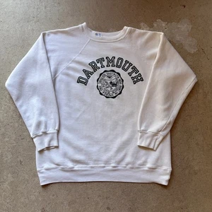 Vintage 1980's Champion Dartmouth College White Crest Crewneck Sweatshirt Sz M - Picture 1 of 8
