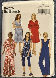 Butterick 6226 Misses Maternity Tunic Dress Jumpsuit Leggings sz 6-14 Or  14-22 - Picture 1 of 2