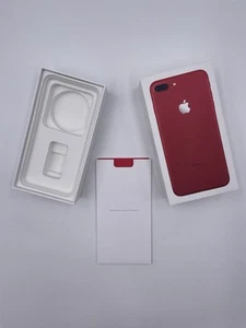 Apple iPhone 7 Plus 128 Go Produit Rouge BOITE VIDE Autocollants Manuel PAS DE TÉLÉPHONE - Photo 1 sur 2