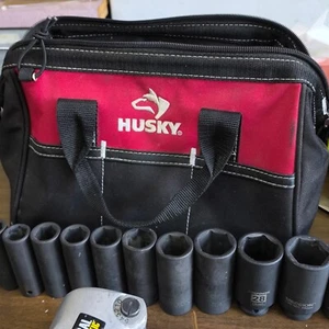 1/2” air impact wrench deep socket set CP, Husky, Pittsburg, Meccion - Picture 1 of 9