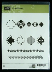 Stampin Up! MOSAIC MADNESS #130249 Kit francobolli parzialmente usati completi - Foto 1 di 3