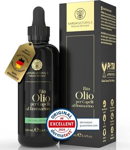Olio di Rosmarino Per Capelli e Cuoio Capelluto Arricchito 100ml + BIOTINA - Imagen 1 de 9