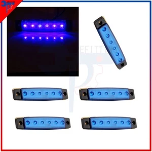 5x Blue Lens 6Led Side Marker Clearance Light 12v For Ford Honda Dodge Toyota - Picture 1 of 6
