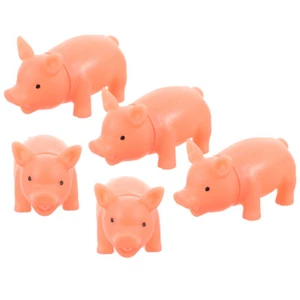 5pcs mini dessin animé pig pig pig bel hurle pig pig toys stress relever - Zdjęcie 1 z 12