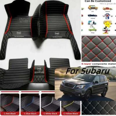 For Subaru Car Floor Mats Full Covered Carpets Waterproof Front & Rear Mats - Image 1 of 4