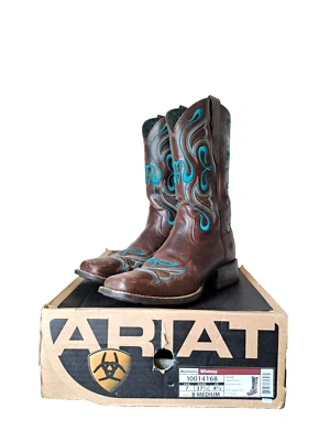 Ariat Whimsy Boots Womens Size US 7M Fiddle Brown Western Cowgirl Mid Calf - image 1 of 4