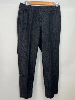 Larry Levine Dress Pants Black Print Career Cotton  Womens Size 6 - Image 1 of 4