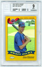 JOE MAUER 2002 Topps Chrome GOLD Refractor Rc #622 BGS 9 Minnesota Twins