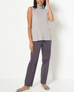 Denim & Co. - Regular Classic Waist Five Pocket Stretch Legging - Grey - Large - Bild 1 von 4