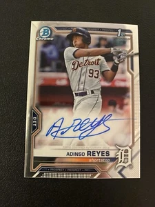 Adinso Reyes 2021 1st Bowman Chrome Prospects Auto #CPA-ARE Detroit Tigers - Bild 1 von 2
