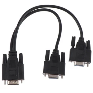 15Pin VGA Male to 2 VGA SVGA Female Adapter Splitter Video Monitor CabE LZ - Afbeelding 1 van 12