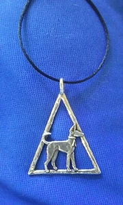 Original Sterling Silver standing Anubis Egyptian necklace by Cindy A. Conter - Picture 1 of 2