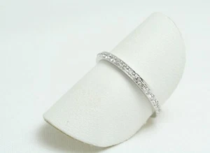 Eternity anello da donna in Oro Bianco 18 Kt e Diamanti Ct 0.28 G Color nuovo - Foto 1 di 3