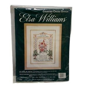 Elsa Williams Counted Cross Stitch Kit My Home, My Castle 02068 Personalize