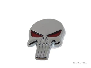Punisher Schädel mit rot Augen Auto Emblem car Sticker Badge Totenkopf - Bild 1 von 4