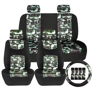 Universal Hunting Inspired Print Seat Covers Fit For Car Truck SUV Van–Full Set - Picture 1 of 6