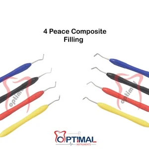4 Stck. Dental Composite Platzierungsinstrumente Restaurative Füllung Silikon Griff - Bild 1 von 5
