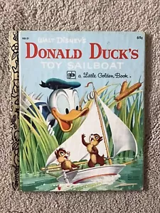 DONALD DUCK'S TOY SAILBOAT a Little Golden Book #102-21 One Owner 1980 - Picture 1 of 10