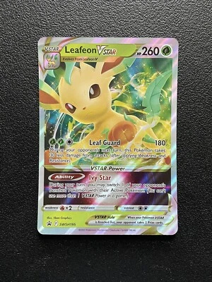 JUMBO Leafeon VSTAR SWSH195 Black Star Promos Holo Pokémon Card - Image 1 of 2