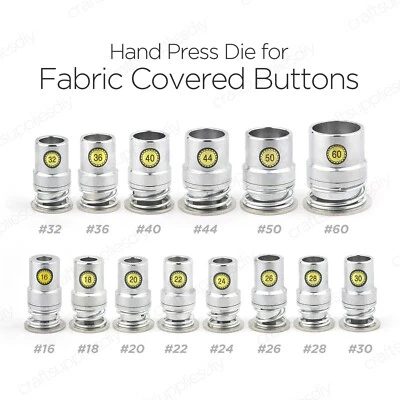 Hand Press Die for Fabric Covered Buttons Die Mould Setter Setting Tools - Image 1 of 4