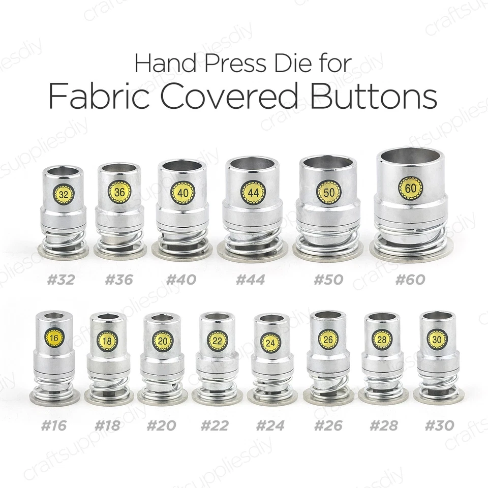 Hand Press Die for Fabric Covered Buttons Die Mould Setter Setting Tools - Image 1 of 4