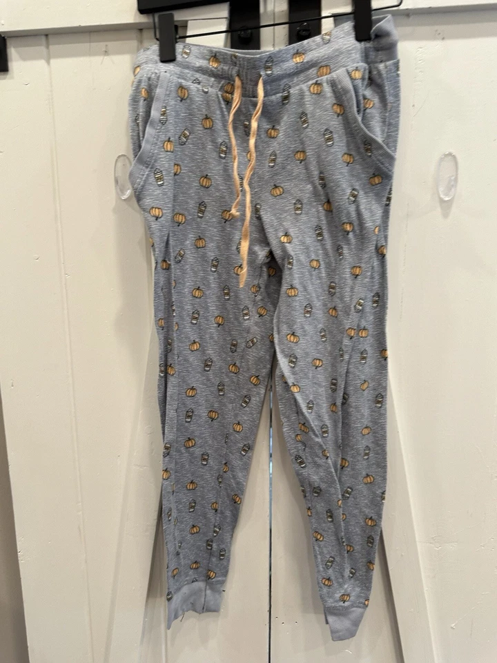 Jaclyn Smith Otoño Pijama Pantalones Talla S Jogger Estilo Café Calabaza Latte Foto 1 de 4