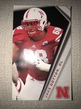 NE Jake Cotton #68 Card w/2014 Football Schedule On The Back
