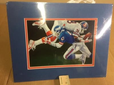 NEW Super Bowl XXI Broncos vs Giants Bryan Robley Custom Printed NFL Print art - Image 1 of 4
