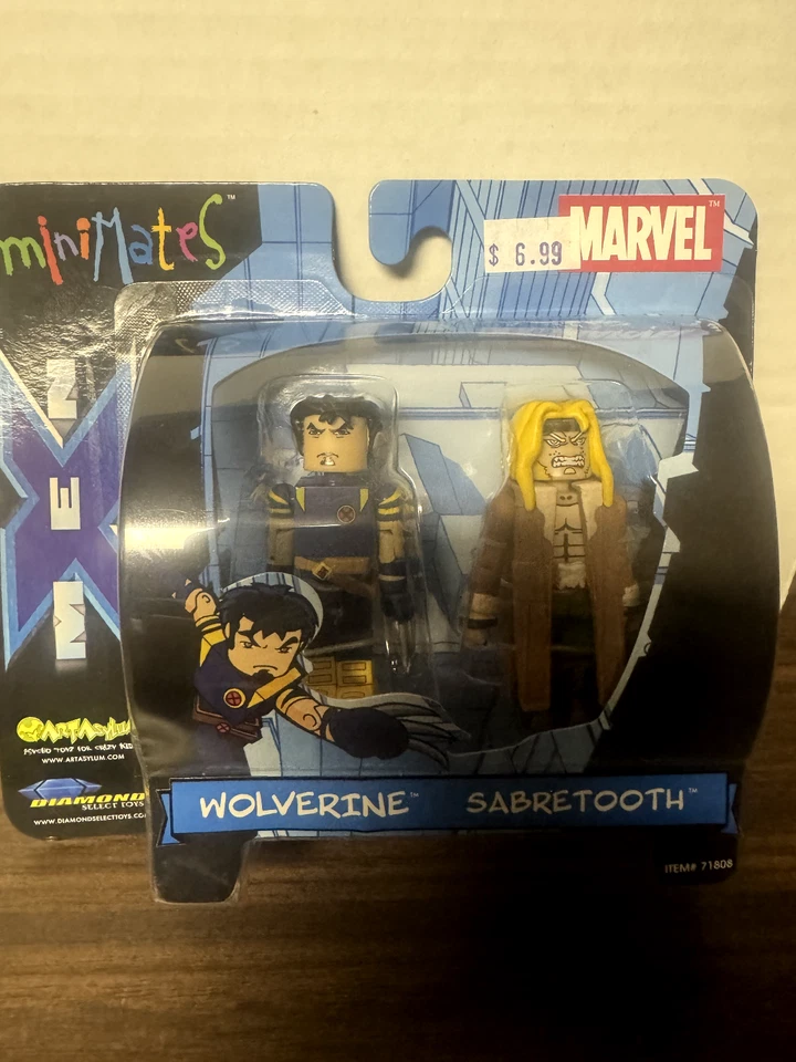 2003 ART ASYLUM MARVEL MINIMATES WOLVERINE & SABRETOOTH X-MEN MINIMATE  - Image 1 of 1