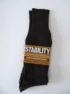 Vintage men’s Stability Brand Wool Nylon Socks New Dark Brown Size 8 - Picture 1 of 7