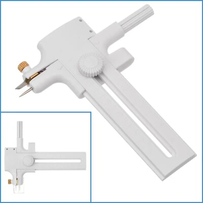 Bússola rotativa branca cortador circular ferramenta de corte tecido papelão borracha couro - Imagem 1 de 4