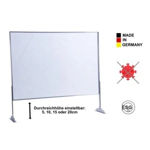 Hygieneschutzwand Thekenaufsatz Durchreichhöhe variabel Sicherheitsglas Edel - Bild 1 von 37