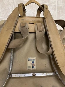 50s Distressed Sac LaFuma French Rucksack Canvas/Leather Military Hiking Bag - Picture 1 of 12