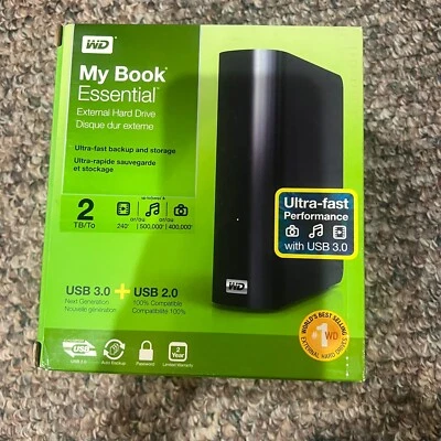 WD My Book 2TB External Hard Drive Storage USB 3.0 File Backup and Storage - Image 1 of 4