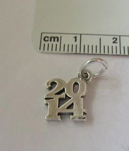 10% off Sterling Silver Graduation Birth Anniversary Year 2014 Charm - Picture 1 of 1