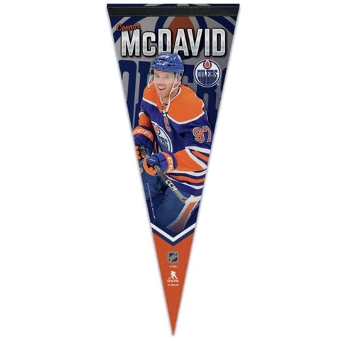 CONNOR MCDAVID EDMONTON OILERS PREMIUM QUALITY PENNANT 12"X30" BANNER NHL Cover