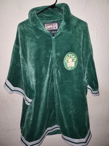 Boston Celtics Hardwood Classics  Velour Zip Up Men’s SZ 3XL G-III Carl Banks Cover